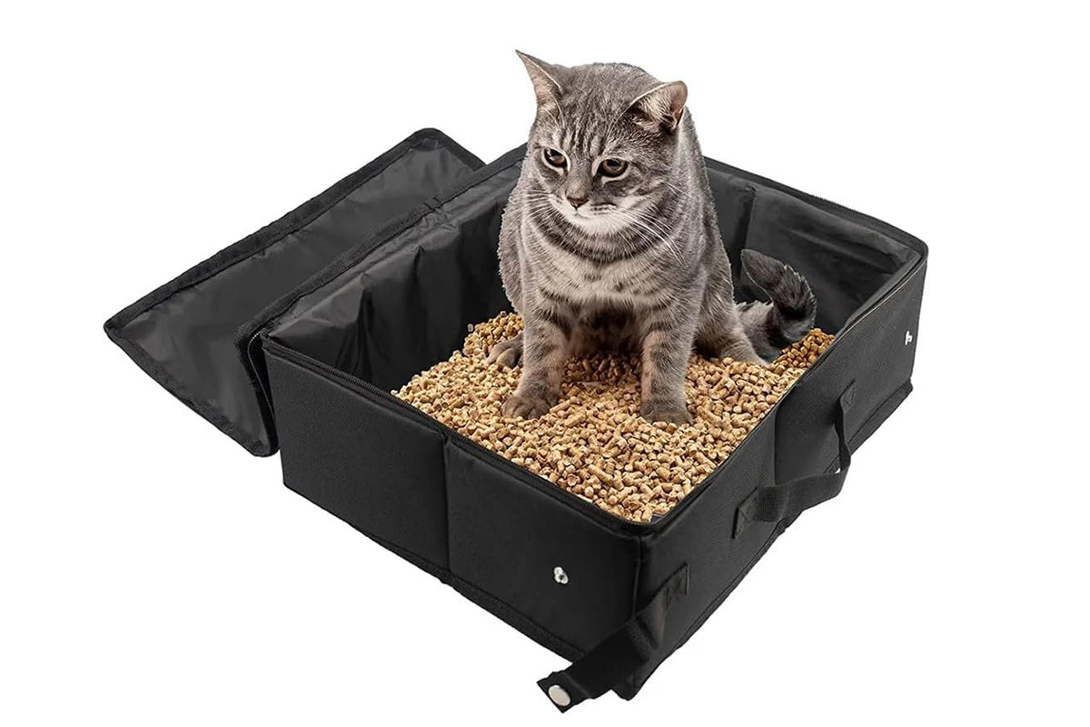 Foldable Portable Travel Litter Box for Cats Waterproof Lightweight & Easy to Clean