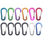 12 Pack Small D-Ring Carabiner Clip Lightweight Aluminum Key chain for Hiking Camping