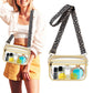 Clear Crossbody Bag Stadium Approved Clear Purse with Leopard Print Shoulder Strap
