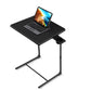 Adjustable Overbed Table with Cup Holder Foldable Bedside Desk for Laptop