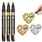 3 Colors Chrome Plating Paint Marker Pens Set