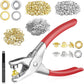 402 Pcs Eyelet Pliers Set Hand Press Punch Tool with 400 Metal Eyelets 6mm for Leather Craft