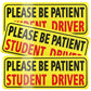3Pcs Student Driver Car Signs Please Be Patient Bumper Sticker Decal for New Drivers