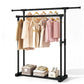 Double Rod Freestanding Clothes Drying Rack Large Capacity Laundry Garment Stand