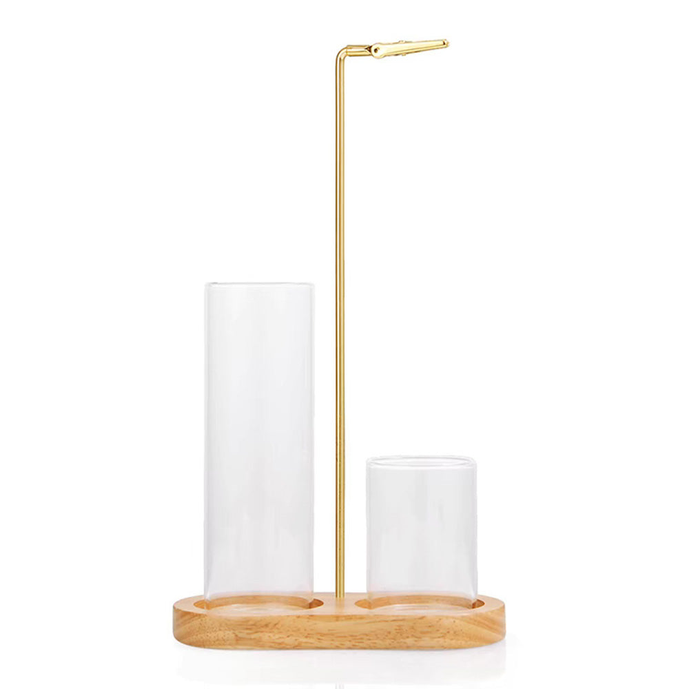 Figure Eight Glass Incense Holder Burner with Ash Catcher for Meditation Decor