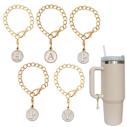 5Pcs Letter Charm Accessories with Lobster Clasp for Stanley Cup