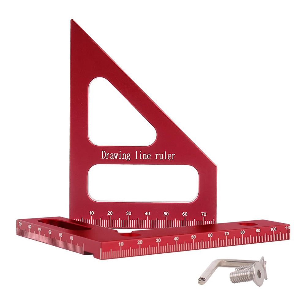 45/90 Degree Multi-Angle Measuring Drawing Line Aluminum Alloy Ruler