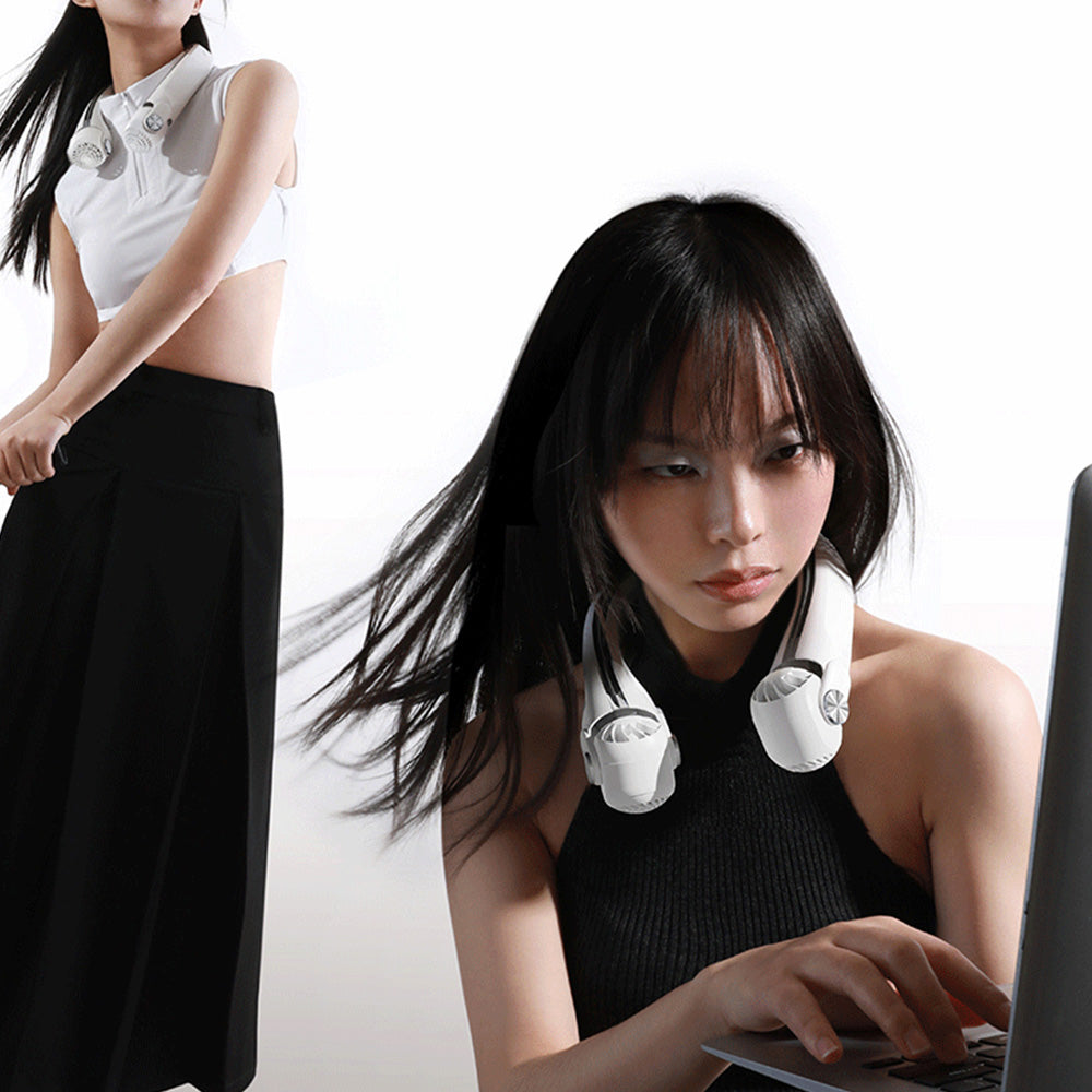 USB Neck Fan with Rotatable Blower Head Neck Air Conditioner Personal Fan