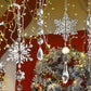 18Pcs Hanging Acrylic Christmas Snowflake Icicle Drop Ornaments for Xmas Tree