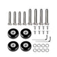 2X Luggage Suitcase Replacement Wheels Rubber Swivel Caster Wheels Bearings