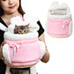 Plush Backpack Portable Pet Hanging Chest Bag with Hand Warmer Pocket