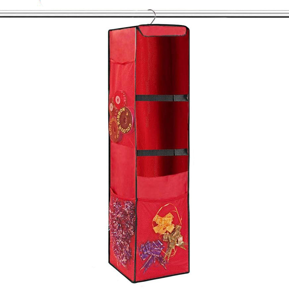 2Pcs Hanging Wrap Organizer Wrapping Paper Storage Hanging Storage Bag