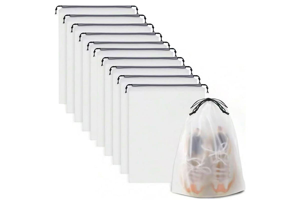 Clear Shoe Bags for Travel Waterproof Dustproof Drawstring Shoe Bags for Packing