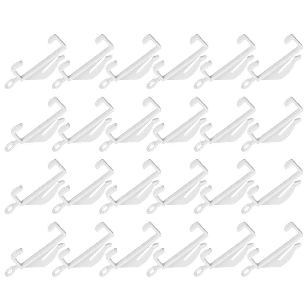 24 Pack PVC Curtain Track Rollers Side Glide Pulleys for Curtain Tracks