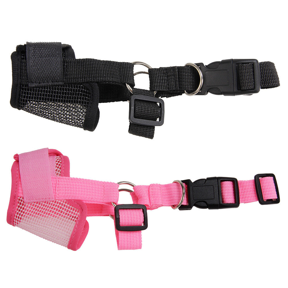 2Pcs Dog Muzzle Anti Bite Chewing Mesh Mask Training for Small Medium Large Dogs-Style 2