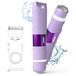2-in-1 Women's Painless Electric Shaver with LED Light Guide Comb Rechargeable Hair Trimmer Wet & Dry Razor for Body