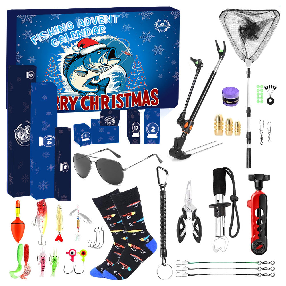 Fishing Advent Calendar Fishing Accessories Kit Christmas Countdown Gifts