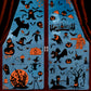18 Sheets Halloween Window Sticker Window Static Cling Decal Bat Spider Decoration