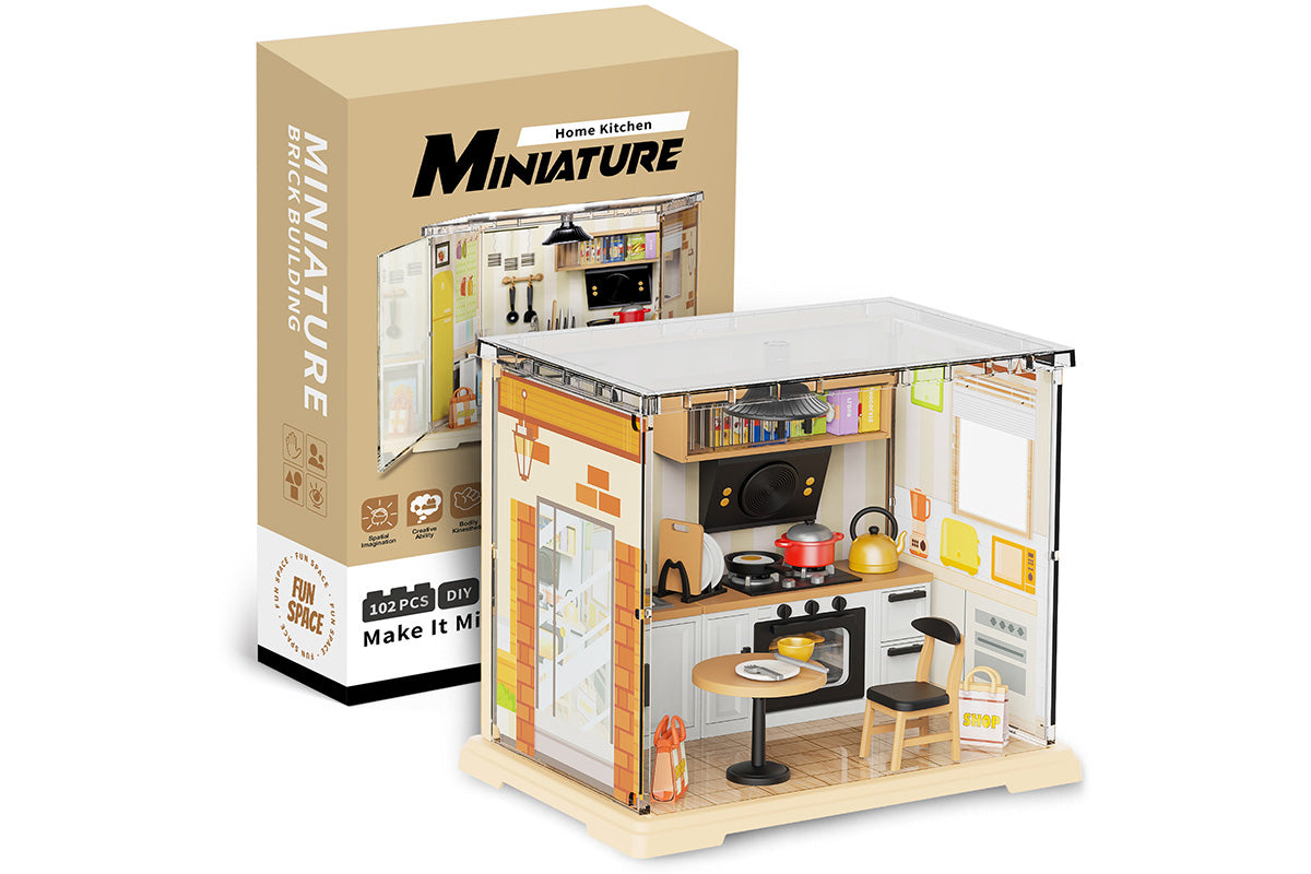 DIY Miniature Dollhouse Kit 3D Puzzle Dollhouse Toy with Dust Cover and Light