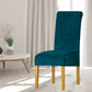 2Pcs Velvet Dining Chair Covers Stretch Slipcovers for Dining Room Chairs