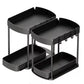 2Pcs Pull Out Storage Organizer Under Sink Shelf with 8 Hooks for Home Use