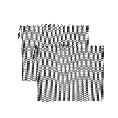 2Pcs Fireplace Mesh Screen Curtains Decorative Spark Guard Chain