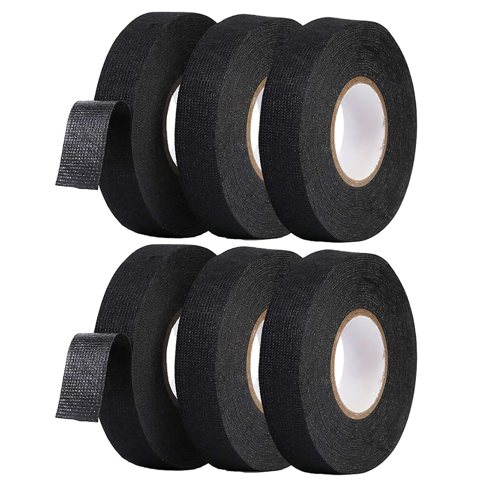 6 Rolls of Car Automotive Wiring Harness Fluff Tape for Noise Reduction