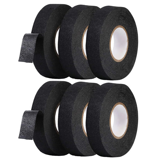 6 Rolls of Car Automotive Wiring Harness Fluff Tape for Noise Reduction