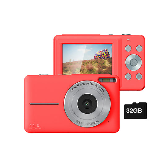 44MP Compact Portable Digital Camera 16X Zoom with 32GB Card for Kids