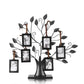 Family Tree Picture Frame Stand with 6 Hanging Picture Frames in Black