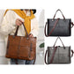 Vintage PU Leather Shoulder Tote Bag with Large Capacity for Women