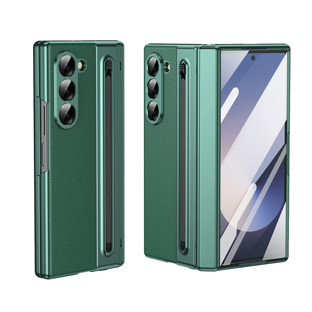 Phone Case for Samsung Z Fold 7 with Pen Holder Full Coverage Hinge Protection