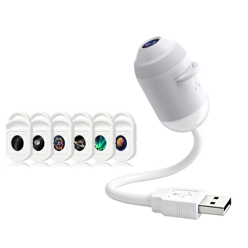2 in 1 Galaxy Starry Sky Night Light Projector USB Projection Lamp