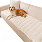 Thick Plush Pet Sofa Cover Non Slip Couch Protector Corduroy Mat-White