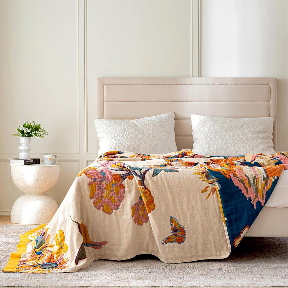150cmx200cm Boho Throw Blanket with Double- Sided Printing for Bed Sofa Couch Chair