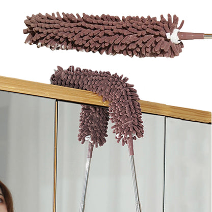 Extendable Chenille Duster with 2.5m Stainless Steel Pole and Flexible Head
