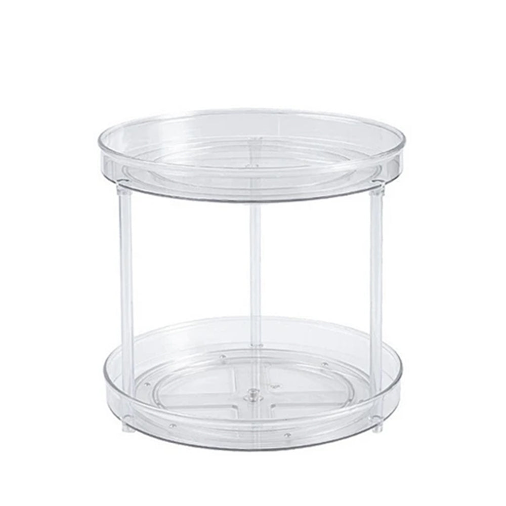 2 Tier Lazy Susan Turntable Spice Rack Organizer