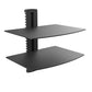 Adjustable Two-Tier Tempered Glass Floating TV Media Shelf