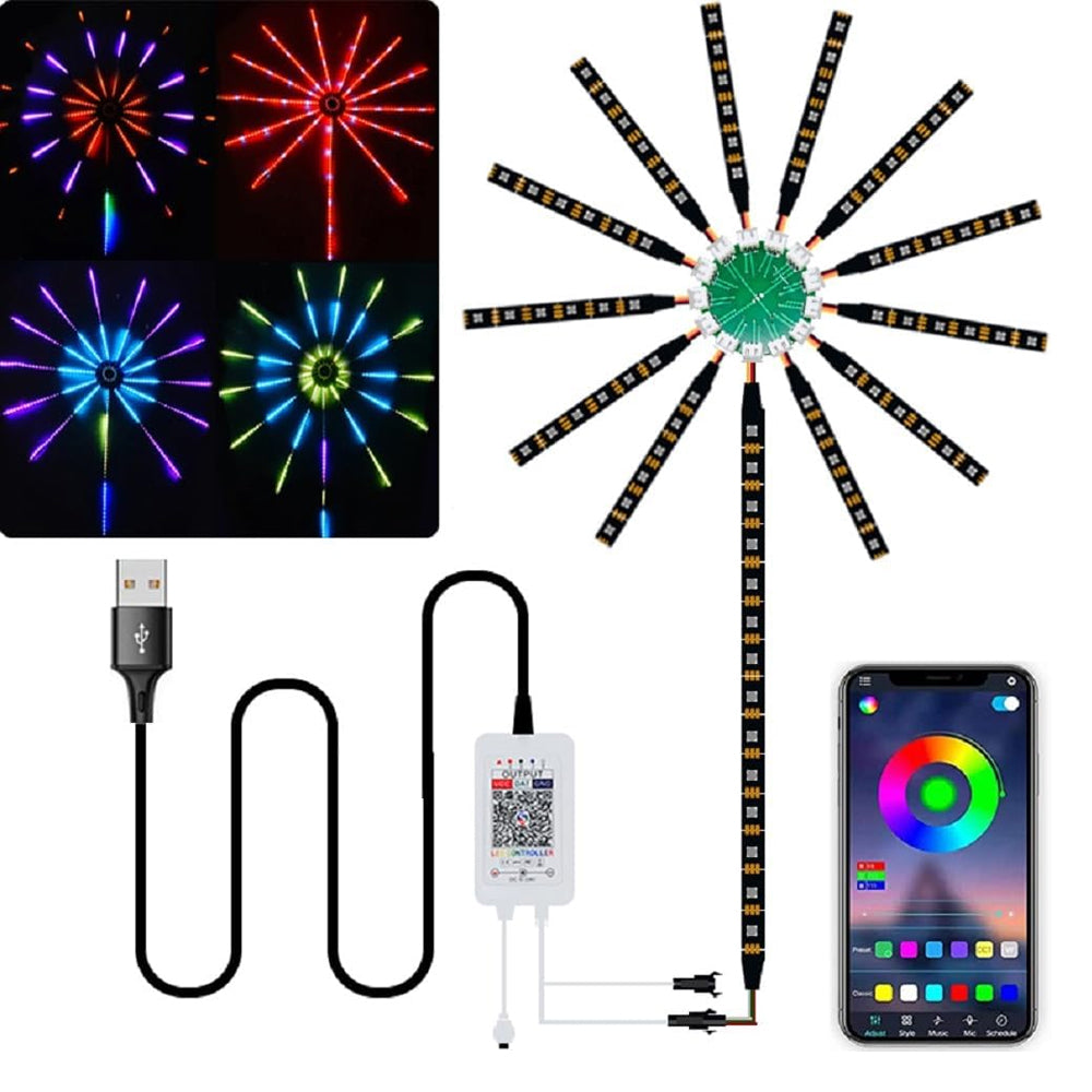 App Control Firework LED Strip Lights with Voice Control