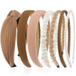 7 Piece Retro Pearl and Ribbon Hair Headband Set for Women