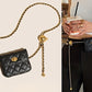 PU Leather Women Adjustable Metal Chain Belt Crossbody Waist Bag