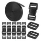 Buckle and Strap Kit Nylon Strap with Triglide Clips for Backpack Dog Collar