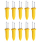 10 PCS Stainless Steel Corn Holders with Kernel Design Grip for BBQ