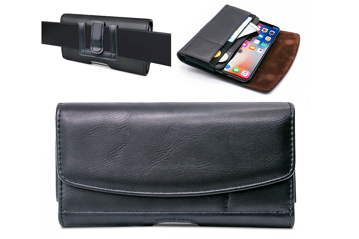 PU Cell Phone Holster Wallet Phone Case with Strap for Samsung Galaxy S23 iPhone 15