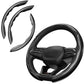 3 Piece Carbon Fiber Steering Wheel Cover Non-Slip Grip Protector