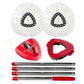 Replacement Spin Mop Head Set Compatible with O-Cedar EasyWring Spin Mop