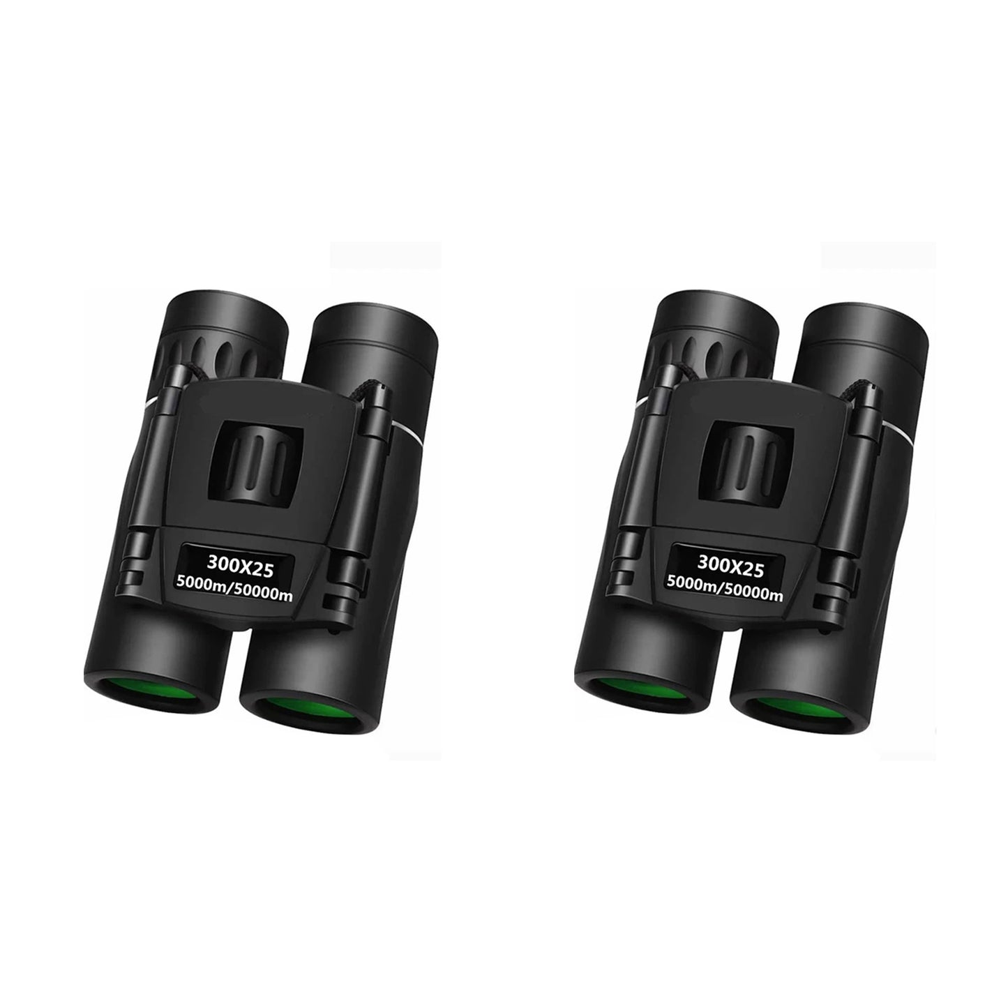 2Pcs 300x25 Folding High Powered Binoculars with Phone Holder
