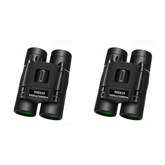 2Pcs 300x25 Folding High Powered Binoculars with Phone Holder