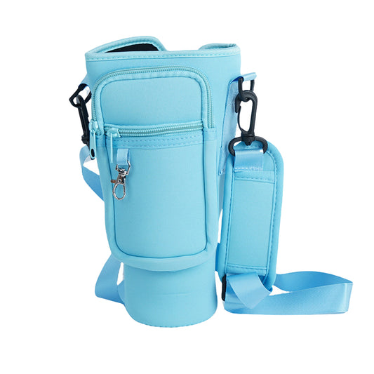 40 OZ Water Bottle Carrier Bag with Pouch and Adjustable Shoulder Strap for Stanley Cup