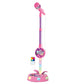 Adjustable Karaoke Microphone Toy with Stand and Flashing Lights for Youngsters